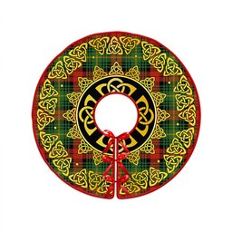 ScotsTee Shop Scottish Martin Ancient Clan Crest Tartan Christmas Tree Skirt Golden Celtic Heritage