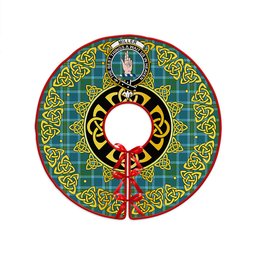 ScotsTee Shop Scottish Miller Ancient Clan Crest Tartan Christmas Tree Skirt Golden Celtic Heritage