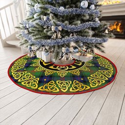 ScotsTee Shop Scottish Park Modern Clan Crest Tartan Christmas Tree Skirt Golden Celtic Heritage