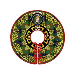 ScotsTee Shop Scottish Park Modern Clan Crest Tartan Christmas Tree Skirt Golden Celtic Heritage