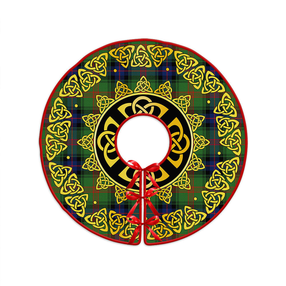 ScotsTee Shop Scottish Park Modern Clan Crest Tartan Christmas Tree Skirt Golden Celtic Heritage