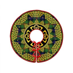ScotsTee Shop Scottish Park Modern Clan Crest Tartan Christmas Tree Skirt Golden Celtic Heritage