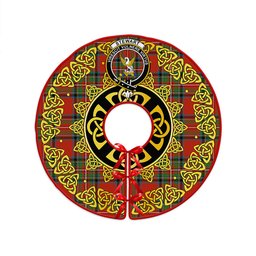 ScotsTee Shop Scottish Stewart Royal (Royal Stewart) Ancient Clan Crest Tartan Christmas Tree Skirt Golden Celtic Heritage