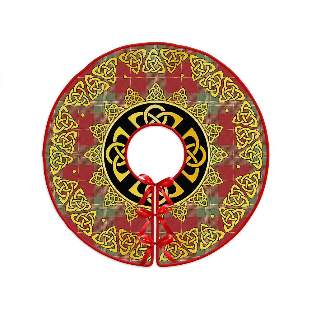 ScotsTee Shop Scottish Maver Weathered Clan Crest Tartan Christmas Tree Skirt Golden Celtic Heritage
