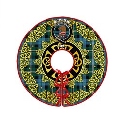 ScotsTee Shop Scottish Melville Modern Clan Crest Tartan Christmas Tree Skirt Golden Celtic Heritage