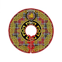 ScotsTee Shop Scottish MacTavish Ancient Clan Crest Tartan Christmas Tree Skirt Golden Celtic Heritage