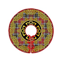 ScotsTee Shop Scottish MacTavish Ancient Clan Crest Tartan Christmas Tree Skirt Golden Celtic Heritage