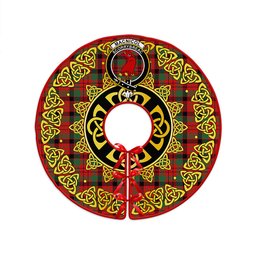 ScotsTee Shop Scottish MacNicol Ancient Clan Crest Tartan Christmas Tree Skirt Golden Celtic Heritage