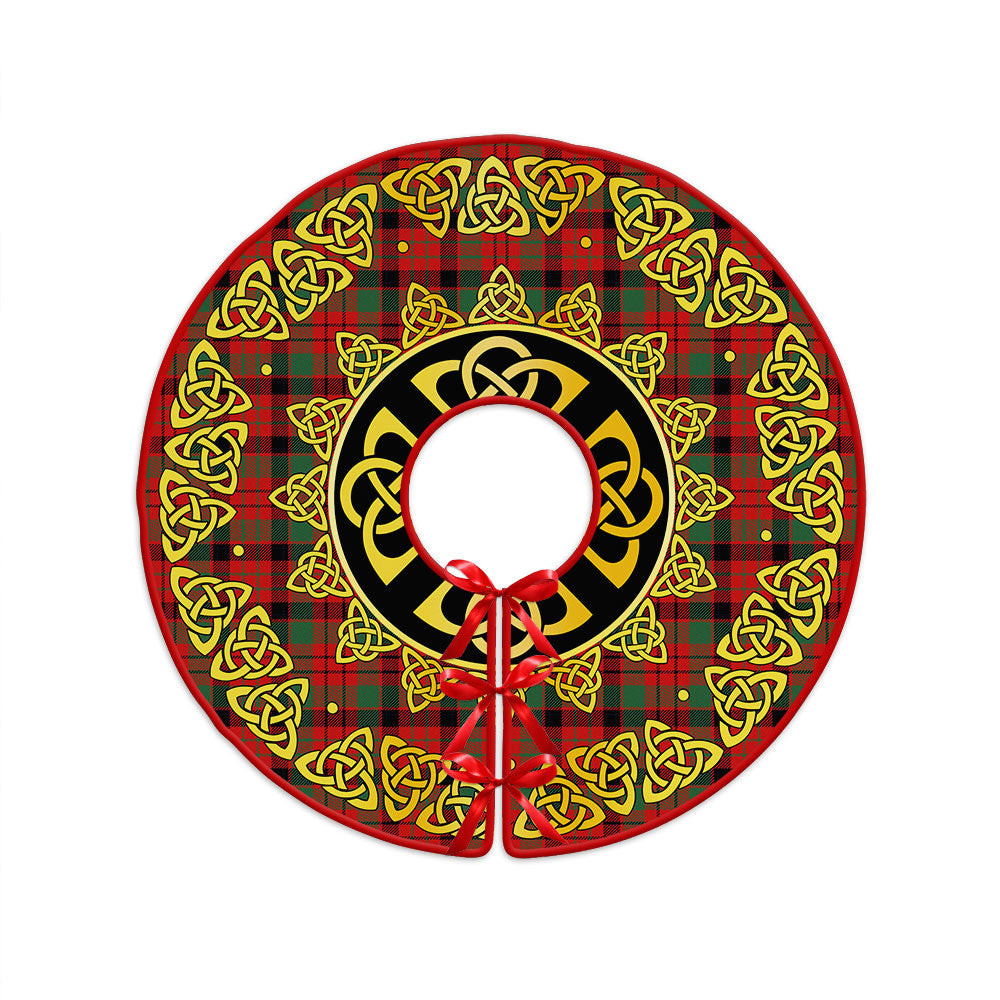 ScotsTee Shop Scottish MacNicol Ancient Clan Crest Tartan Christmas Tree Skirt Golden Celtic Heritage