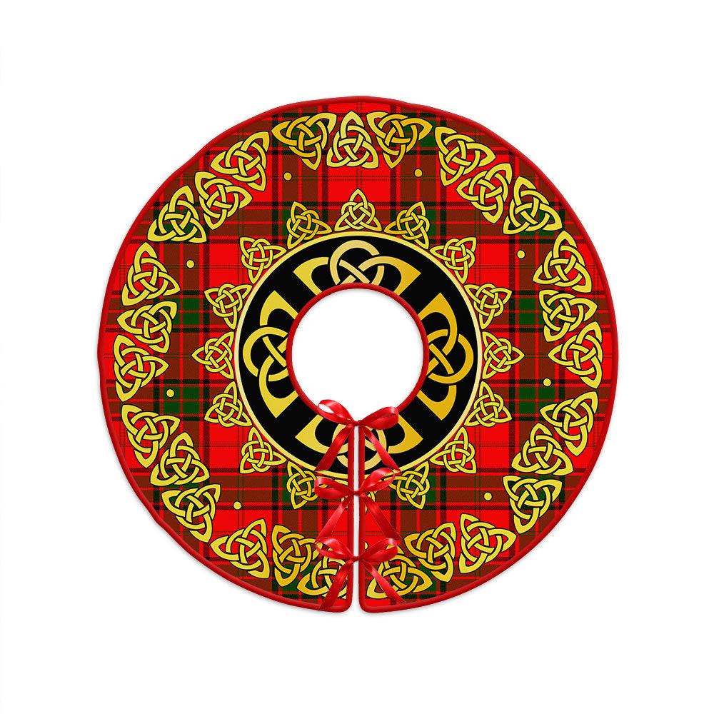 ScotsTee Shop Scottish Maxtone Clan Crest Tartan Christmas Tree Skirt Golden Celtic Heritage