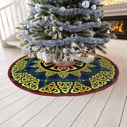 ScotsTee Shop Scottish Miller Modern Clan Crest Tartan Christmas Tree Skirt Golden Celtic Heritage