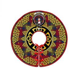 ScotsTee Shop Scottish Oliver Modern Clan Crest Tartan Christmas Tree Skirt Golden Celtic Heritage