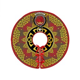 ScotsTee Shop Scottish Moncrieffe Weathered Clan Crest Tartan Christmas Tree Skirt Golden Celtic Heritage