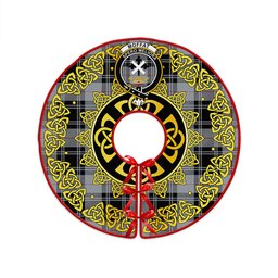 ScotsTee Shop Scottish Moffat Ancient Clan Crest Tartan Christmas Tree Skirt Golden Celtic Heritage