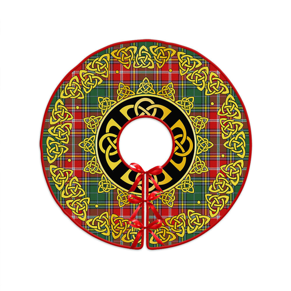 ScotsTee Shop Scottish MacWhirter Modern Clan Crest Tartan Christmas Tree Skirt Golden Celtic Heritage