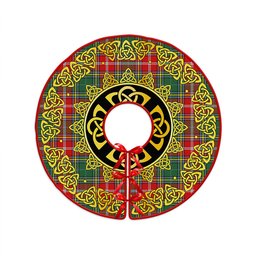 ScotsTee Shop Scottish MacWhirter Modern Clan Crest Tartan Christmas Tree Skirt Golden Celtic Heritage