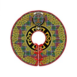 ScotsTee Shop Scottish Spens Ancient Clan Crest Tartan Christmas Tree Skirt Golden Celtic Heritage