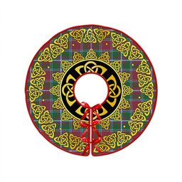ScotsTee Shop Scottish Spens Ancient Clan Crest Tartan Christmas Tree Skirt Golden Celtic Heritage