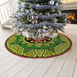 ScotsTee Shop Scottish Marr Ancient Clan Crest Tartan Christmas Tree Skirt Golden Celtic Heritage