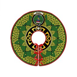 ScotsTee Shop Scottish Marr Ancient Clan Crest Tartan Christmas Tree Skirt Golden Celtic Heritage