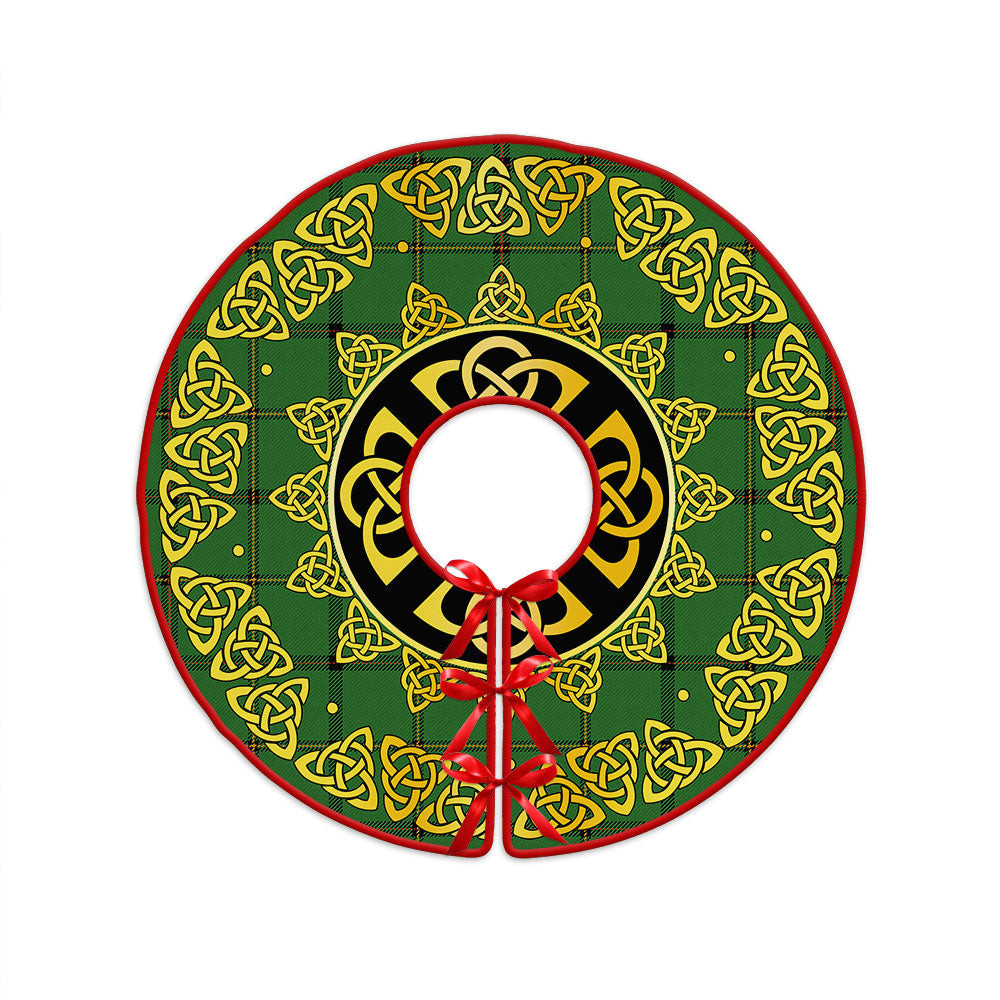 ScotsTee Shop Scottish Marr Ancient Clan Crest Tartan Christmas Tree Skirt Golden Celtic Heritage