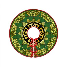ScotsTee Shop Scottish Marr Ancient Clan Crest Tartan Christmas Tree Skirt Golden Celtic Heritage