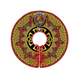 ScotsTee Shop Scottish MacNeish Weathered Clan Crest Tartan Christmas Tree Skirt Golden Celtic Heritage