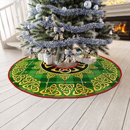 ScotsTee Shop Scottish Clephan (or Clephane) Clan Crest Tartan Christmas Tree Skirt Golden Celtic Heritage