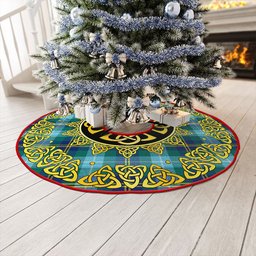 ScotsTee Shop Scottish Porteous Modern Clan Crest Tartan Christmas Tree Skirt Golden Celtic Heritage