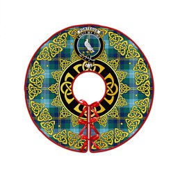 ScotsTee Shop Scottish Porteous Modern Clan Crest Tartan Christmas Tree Skirt Golden Celtic Heritage