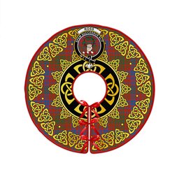 ScotsTee Shop Scottish Ross Ancient Clan Crest Tartan Christmas Tree Skirt Golden Celtic Heritage