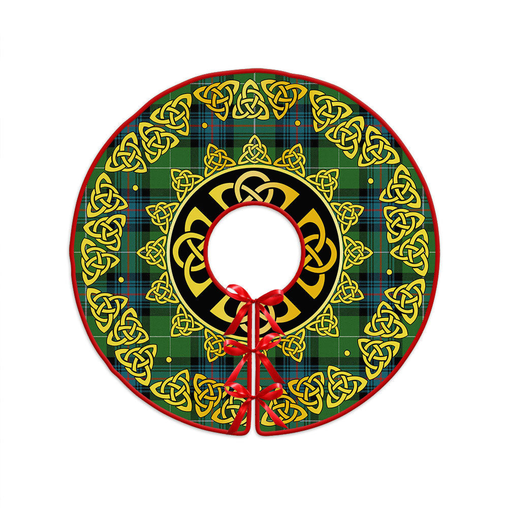 ScotsTee Shop Scottish Semple Ancient Clan Crest Tartan Christmas Tree Skirt Golden Celtic Heritage