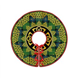 ScotsTee Shop Scottish Semple Ancient Clan Crest Tartan Christmas Tree Skirt Golden Celtic Heritage