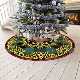 ScotsTee Shop Scottish Nairn Ancient Clan Crest Tartan Christmas Tree Skirt Golden Celtic Heritage