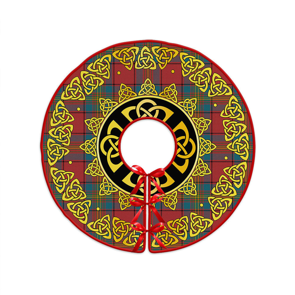 ScotsTee Shop Scottish Oliver Ancient Clan Crest Tartan Christmas Tree Skirt Golden Celtic Heritage