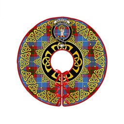 ScotsTee Shop Scottish Skirving Clan Crest Tartan Christmas Tree Skirt Golden Celtic Heritage