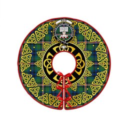 ScotsTee Shop Scottish Reid (Mill City) Modern Clan Crest Tartan Christmas Tree Skirt Golden Celtic Heritage