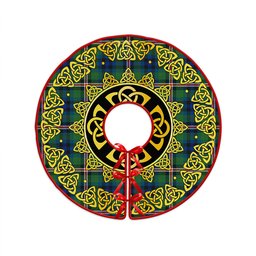 ScotsTee Shop Scottish Reid (Mill City) Modern Clan Crest Tartan Christmas Tree Skirt Golden Celtic Heritage