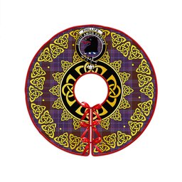 ScotsTee Shop Scottish Phillips Weathered Clan Crest Tartan Christmas Tree Skirt Golden Celtic Heritage