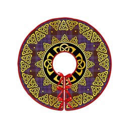 ScotsTee Shop Scottish Phillips Weathered Clan Crest Tartan Christmas Tree Skirt Golden Celtic Heritage