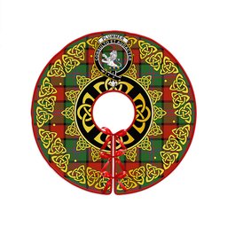 ScotsTee Shop Scottish Plummer Ancient Clan Crest Tartan Christmas Tree Skirt Golden Celtic Heritage