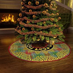 ScotsTee Shop Scottish Muirhead Ancient Clan Crest Tartan Christmas Tree Skirt Golden Celtic Heritage
