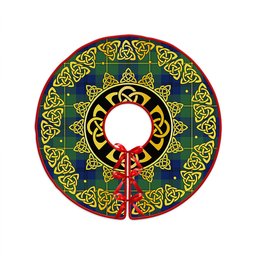 ScotsTee Shop Scottish Johnstone (Johnson) Modern Clan Crest Tartan Christmas Tree Skirt Golden Celtic Heritage