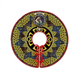 ScotsTee Shop Scottish Renton Modern Clan Crest Tartan Christmas Tree Skirt Golden Celtic Heritage
