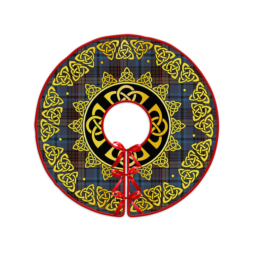 ScotsTee Shop Scottish Renton Modern Clan Crest Tartan Christmas Tree Skirt Golden Celtic Heritage