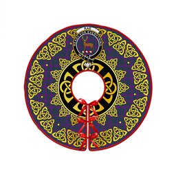 ScotsTee Shop Scottish Rae Modern Clan Crest Tartan Christmas Tree Skirt Golden Celtic Heritage