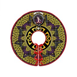 ScotsTee Shop Scottish Syme Weathered Clan Crest Tartan Christmas Tree Skirt Golden Celtic Heritage