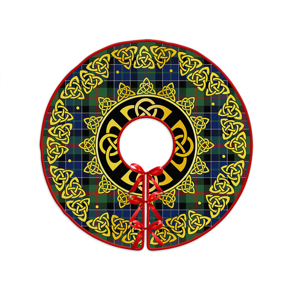 ScotsTee Shop Scottish Paterson Modern Clan Crest Tartan Christmas Tree Skirt Golden Celtic Heritage