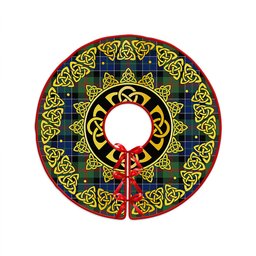 ScotsTee Shop Scottish Paterson Modern Clan Crest Tartan Christmas Tree Skirt Golden Celtic Heritage