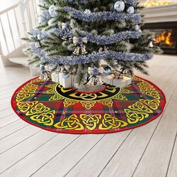 ScotsTee Shop Scottish Somerville Modern Clan Crest Tartan Christmas Tree Skirt Golden Celtic Heritage